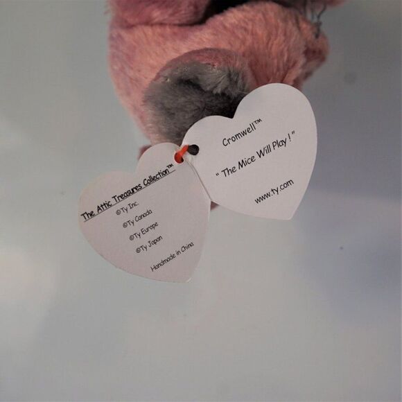 Ty Beanie Babies Cromwell Pink Mouse Retired Plush Toy 1993 Attic Treasures - Picture 4 of 9